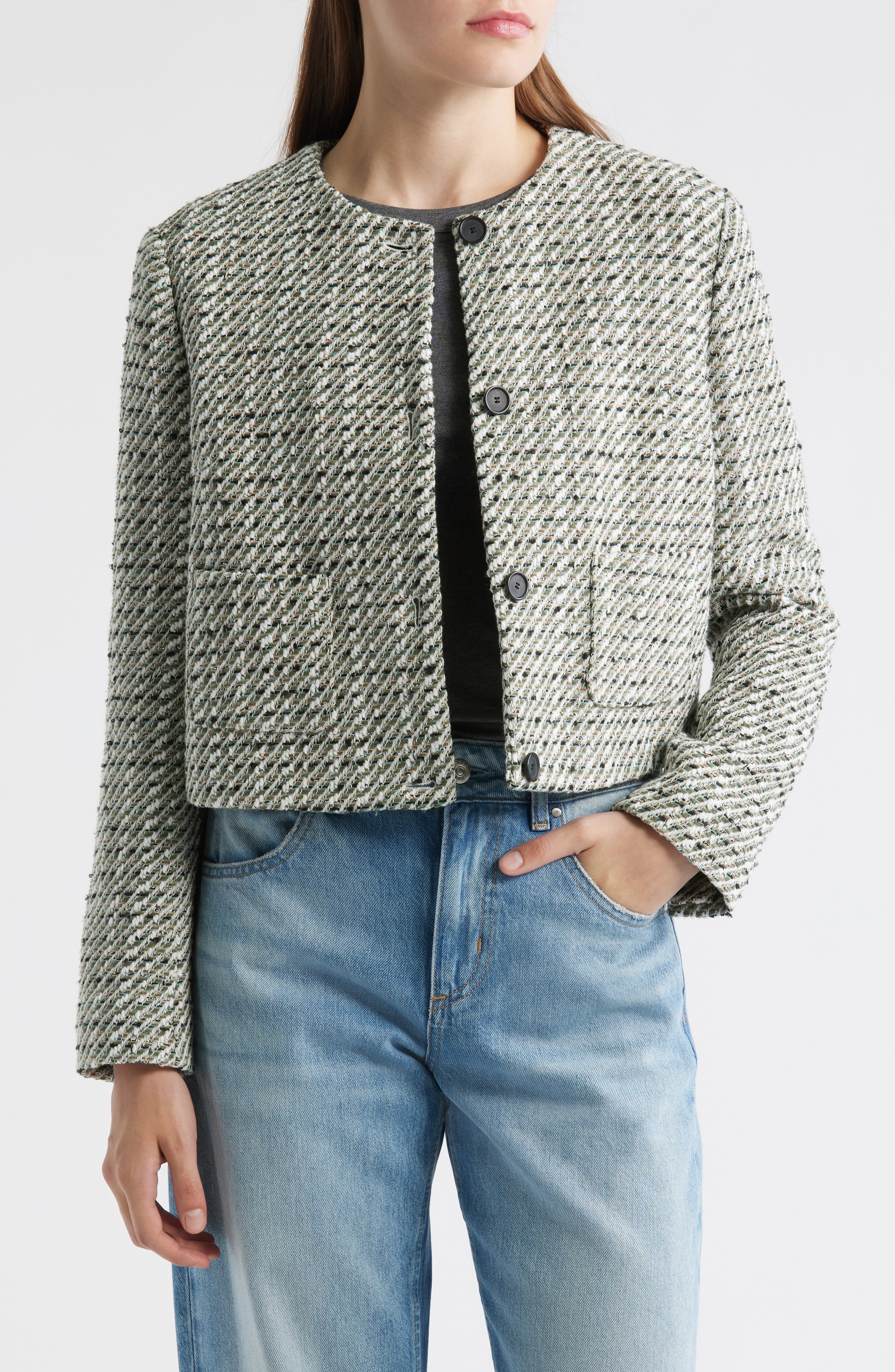 BOSS Tweed Crop Jacket