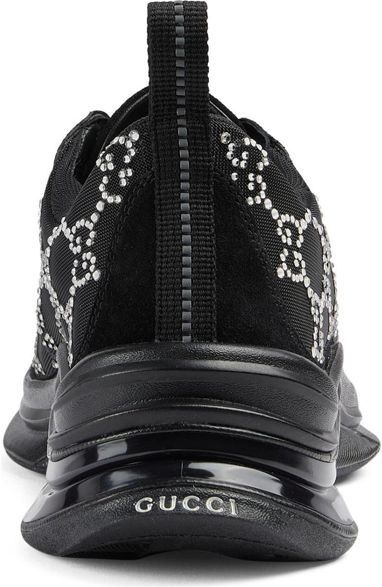 Gucci Run Crystal Mesh Sneaker, Alternate, color,
