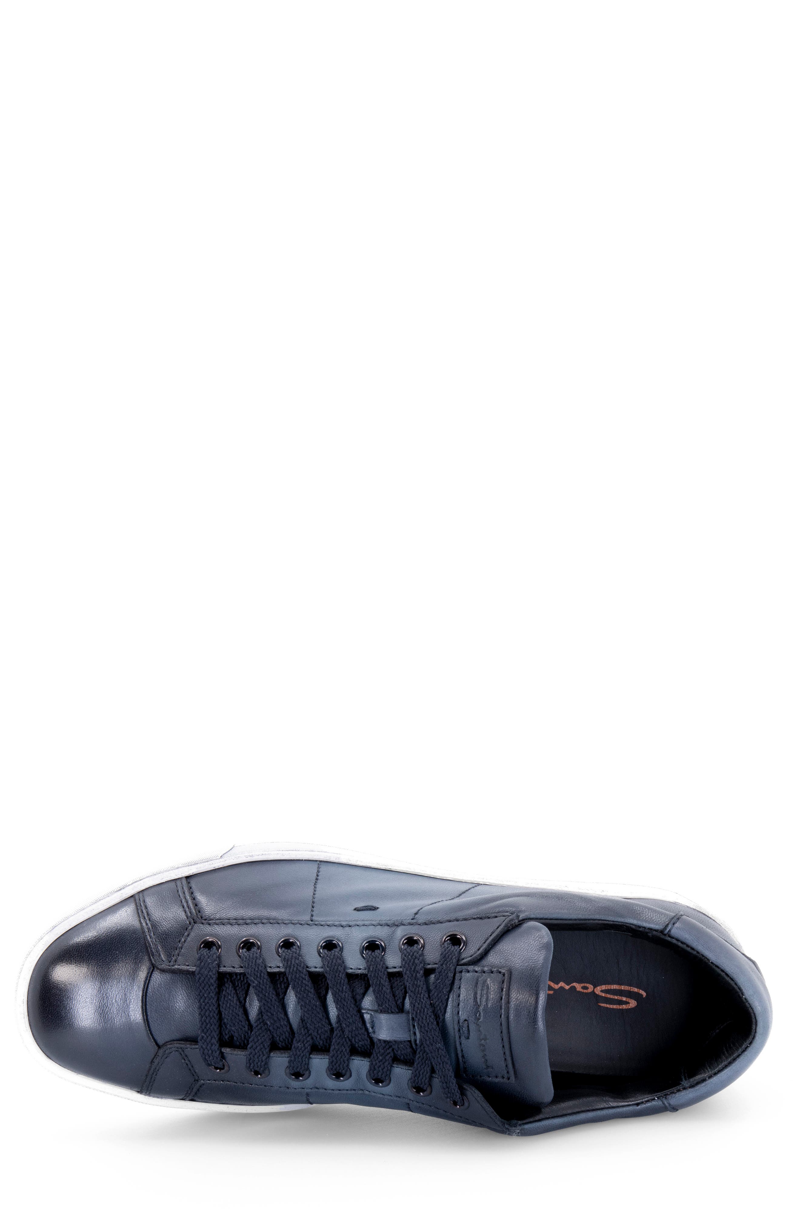 Santoni Reef Leather Sneaker, Alternate, color, 