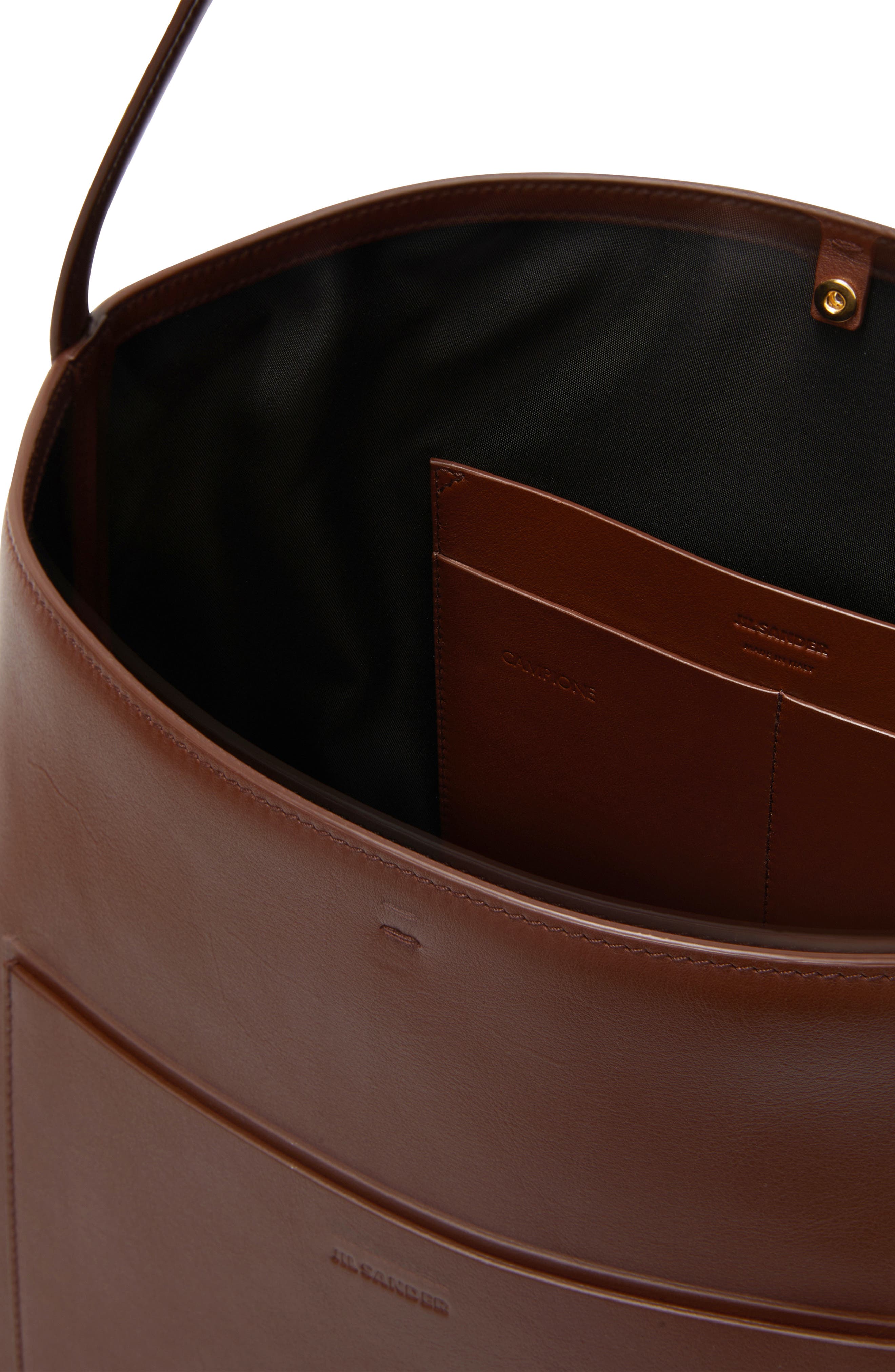 Jil Sander Medium Wander Leather Shoulder Bag, Alternate, color, 