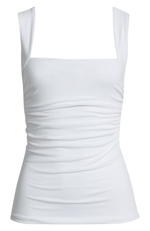 Ruched Square Neck Tank