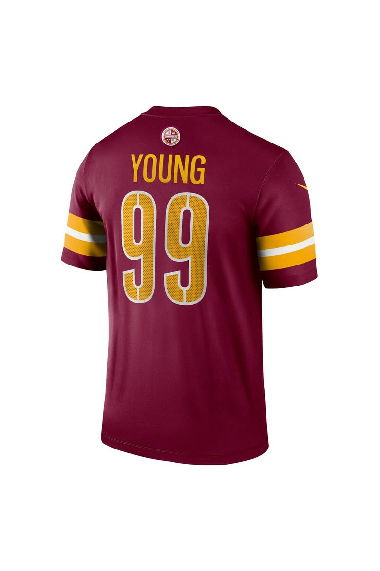 Men's Nike Chase Young Burgundy Washington Commanders Legend Jersey, Alternate, color, Burgundy