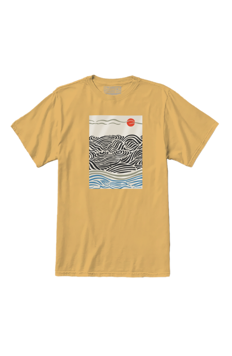 Baja Llama RED SUN - PRIMO GRAPHIC TEE, Main, color, Gold