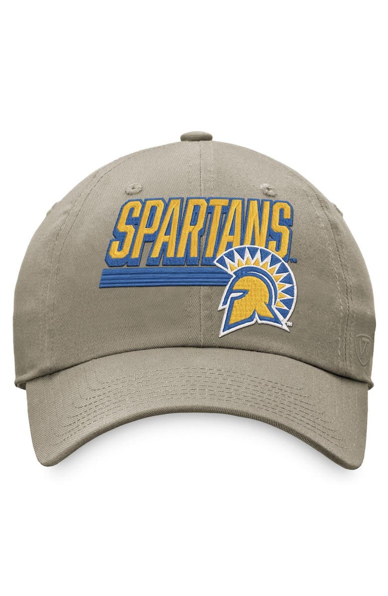 TOP OF THE WORLD Men's Top of the World Khaki San Jose State Spartans Slice Adjustable Hat, Alternate, color, 