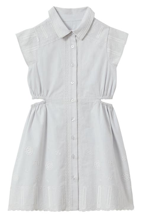 Kids' Elliot Jr. Embroidered Cutout Cotton Dress (Little Kid & Big Kid)