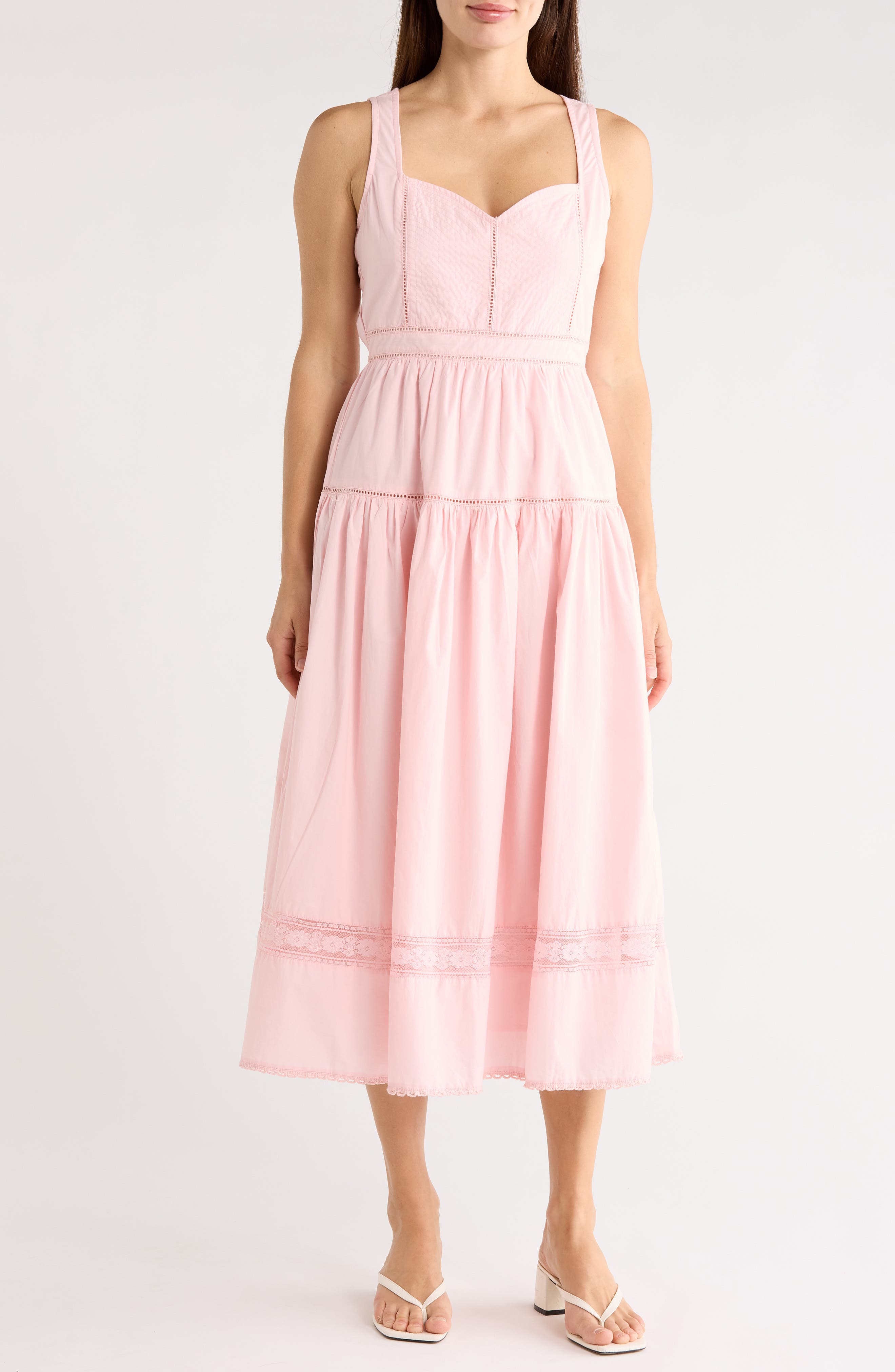 Cotton Poplin Midi Dress - image 5