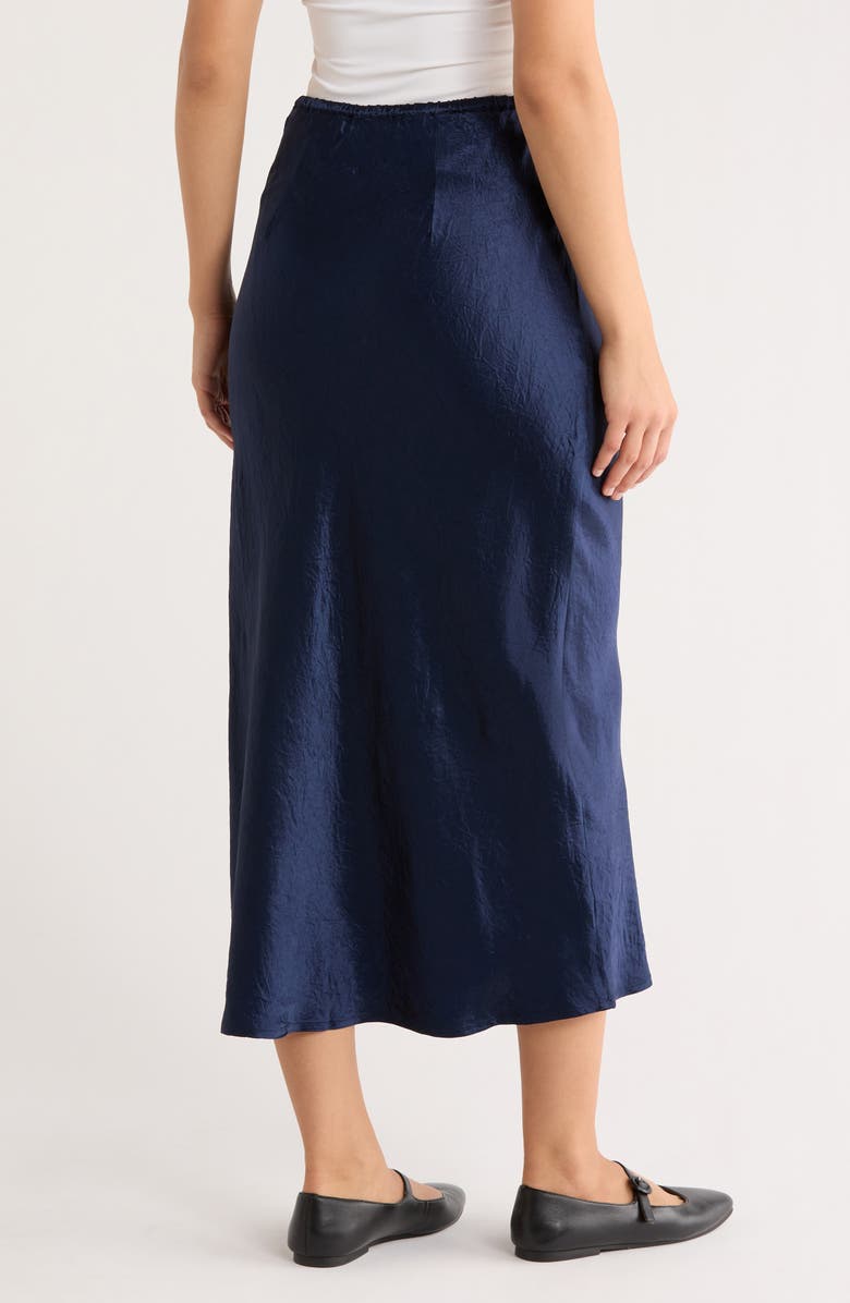 Marine Layer Gabriella Crinkle Slip Skirt, Alternate, color, Navy