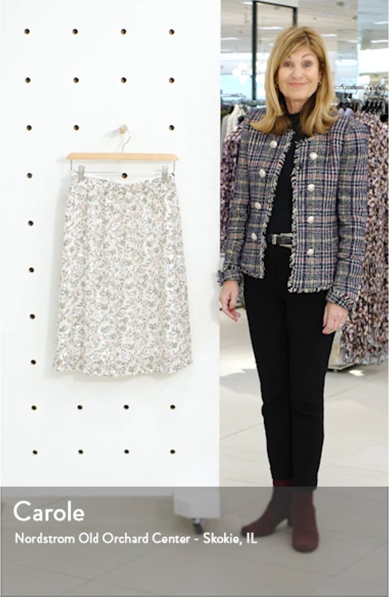 Floral Sequin Detail Skirt, sales video thumbnail
