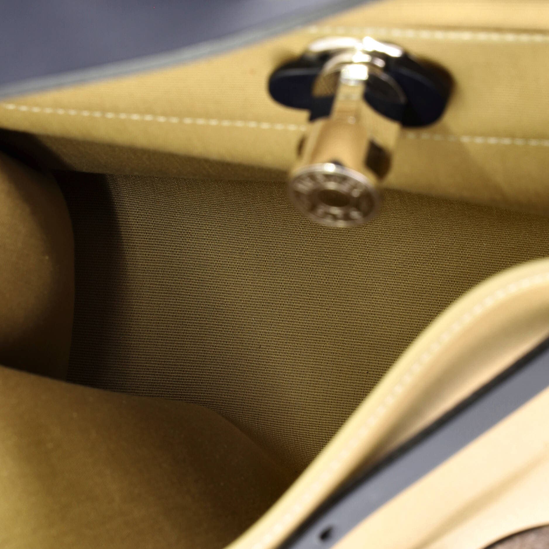 Pre-Owned Hermes Herbag Zip Leather and Toile 31, Alternate, color, Trench