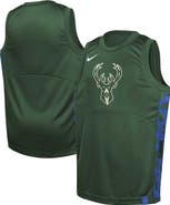 Nike Youth Nike  Hunter Green Milwaukee Bucks Courtside Starting Five Team Jersey