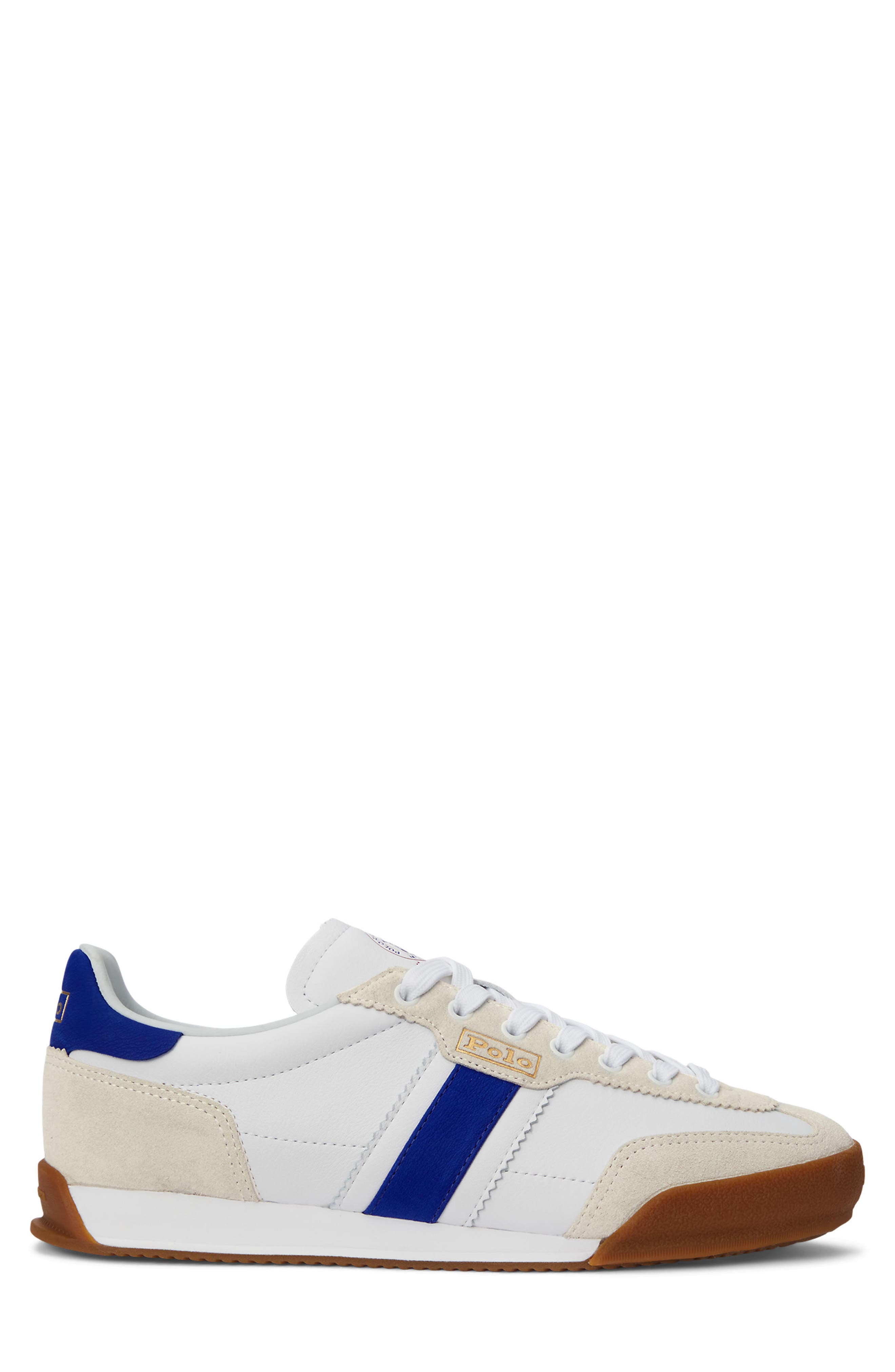 Hester Leather Sneaker, Alternate, color, WHITE/ ROYAL