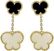 EFFY 14K Yellow Gold ,Mother of Pearl,Onyx Earrings