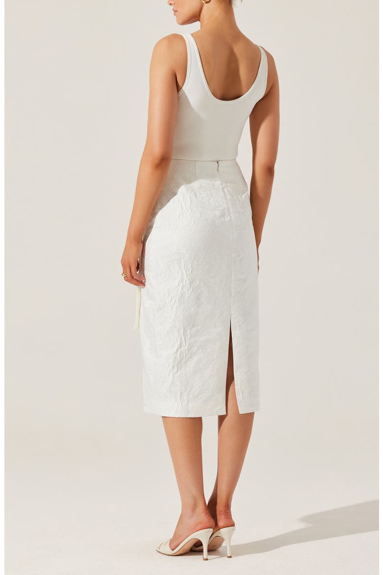 Jazmin Jacquard Pencil Skirt, Alternate, color, WHITE