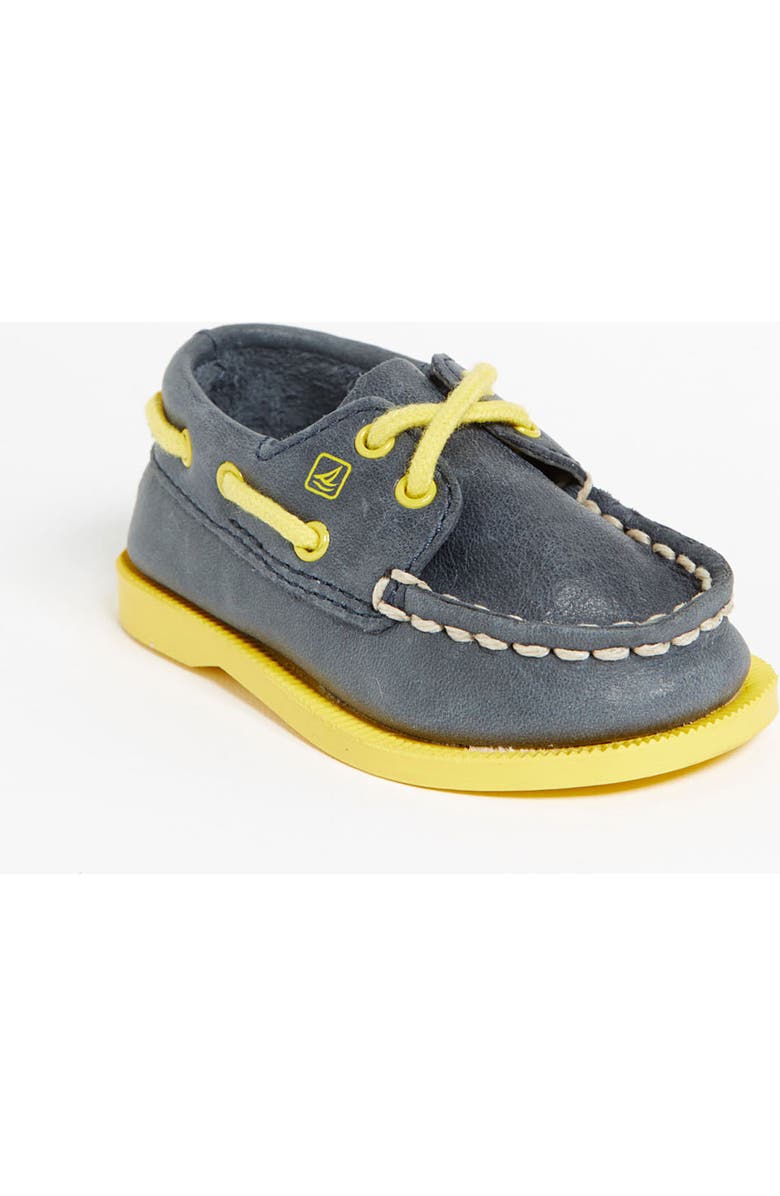 Sperry Top-Sider<sup>®</sup> Kids 'Authentic Original' Crib Shoe, Main, color,