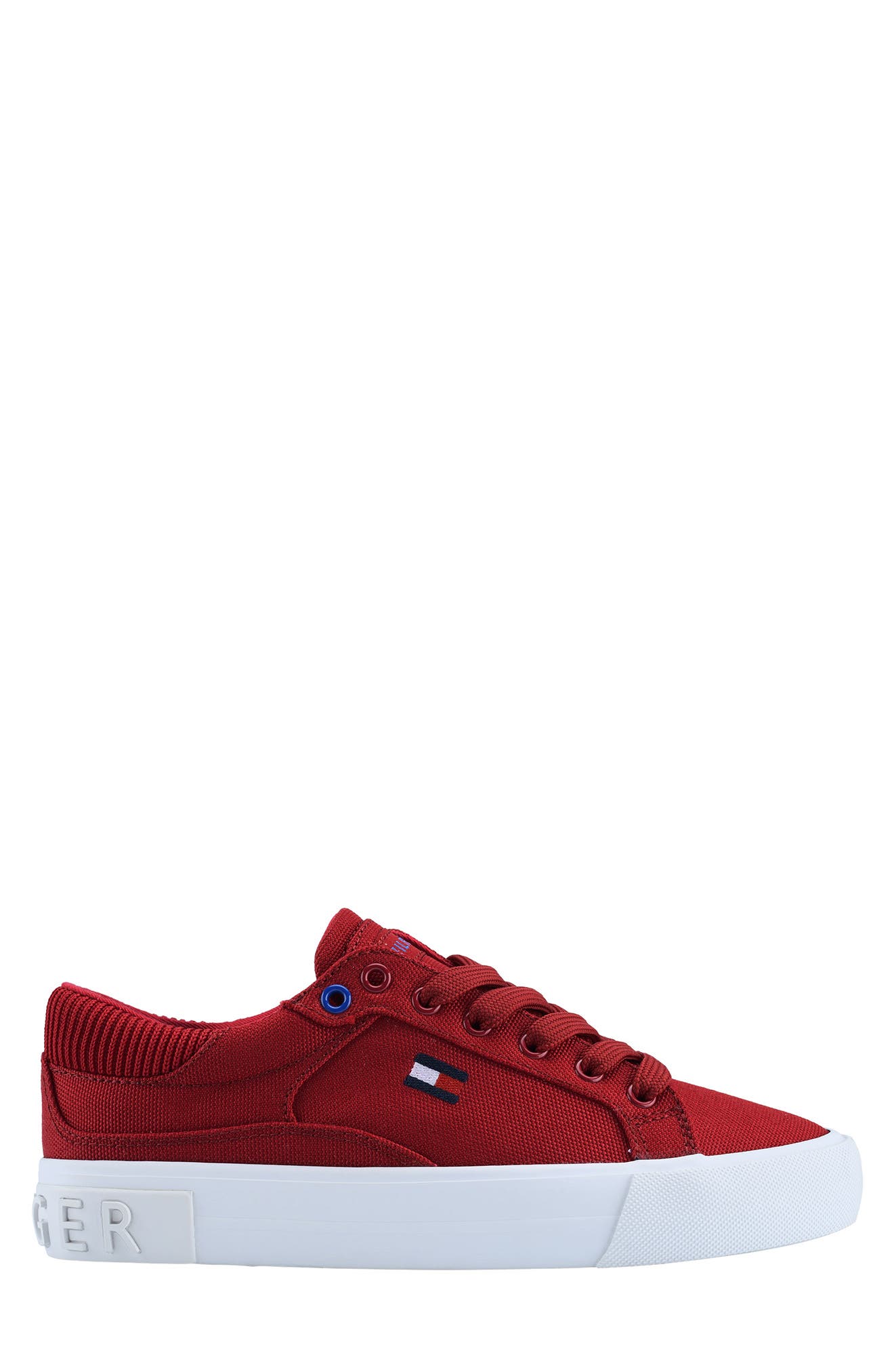 Finice Lace-up Sneaker, Alternate, color, MEDIUM RED 610