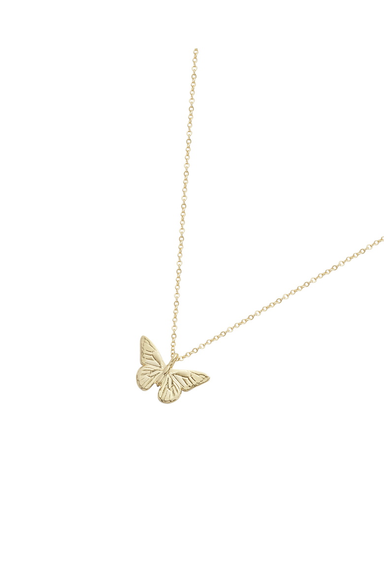 Enamel Blue Butterfly Short Necklace, Alternate, color, Multi & Gold