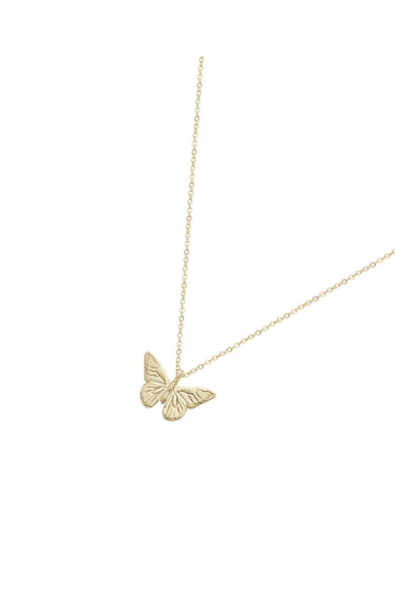 Fable England Enamel Blue Butterfly Short Necklace, Alternate, color, Multi & Gold