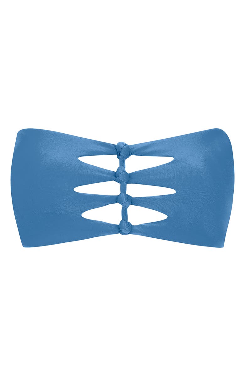ViX Paula Hermanny Megan Cutout Knotted Bandeau Bikini Top, Alternate, color,