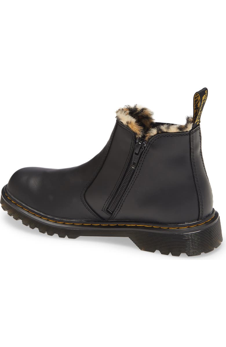 Dr. Martens Kids' Leonore Faux Fur Lined Chelsea Boot, Alternate, color,