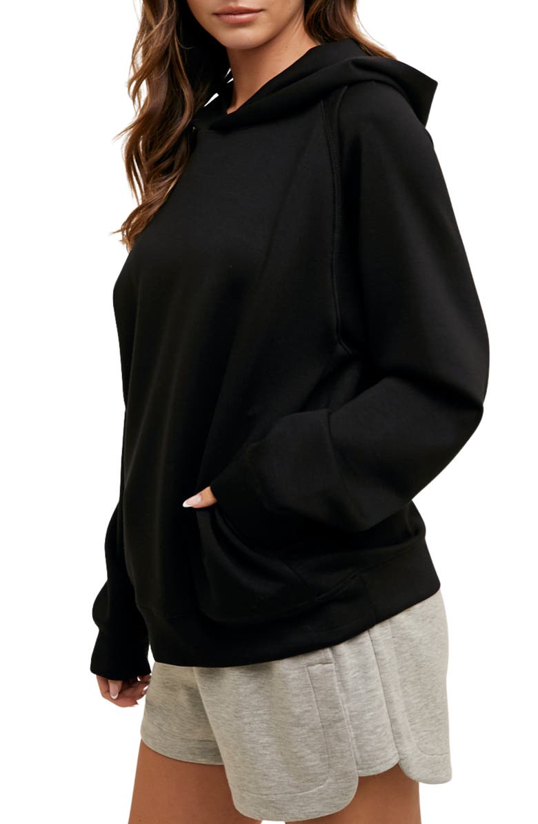 WISHLIST Oversize Pullover Hoodie, Alternate, color, Black