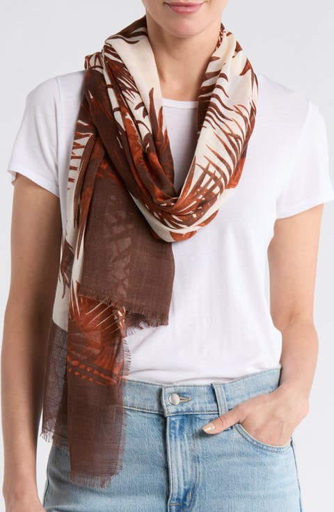 Palm Print Wrap Scarf