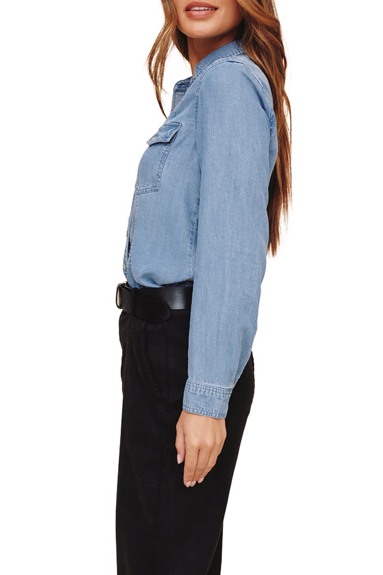 Seamed Denim Shirt, Alternate, color, INDIGO HARBOR WASH