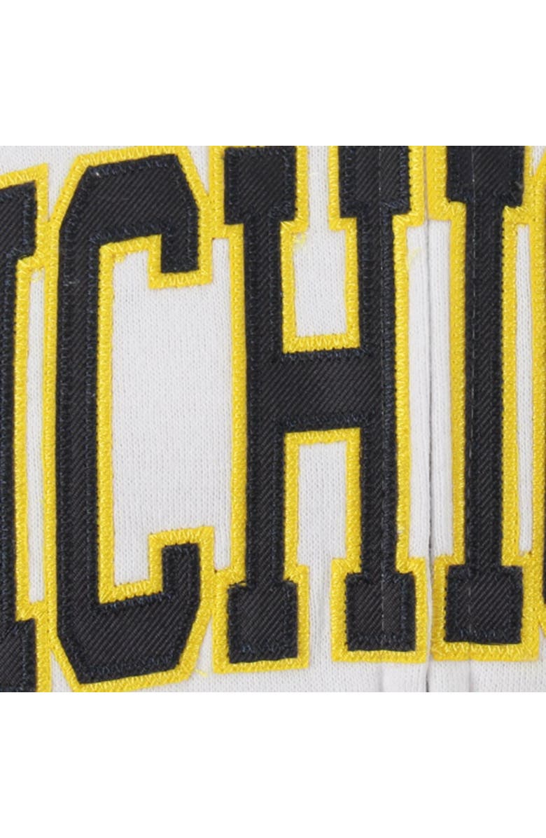 COLOSSEUM Women's Stadium Athletic White Michigan Wolverines Arched Name Full-Zip Hoodie, Alternate, color, White