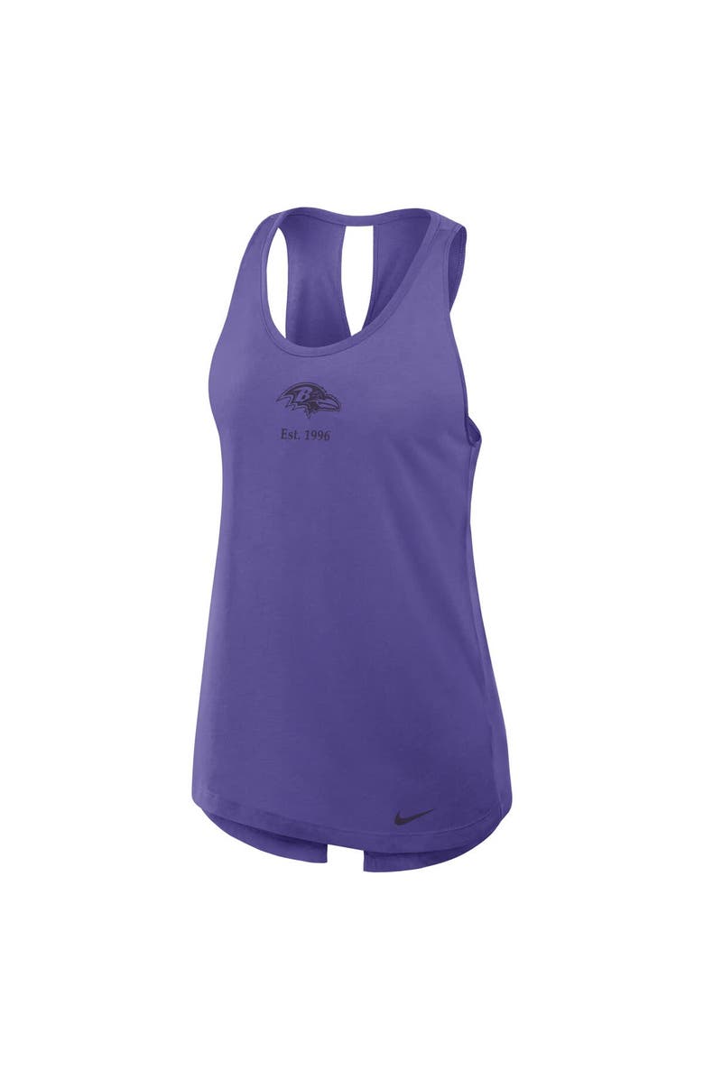 Nike Women's Nike Purple Baltimore Ravens Glory Crisscross Performance Tank Top, Alternate, color, Purple