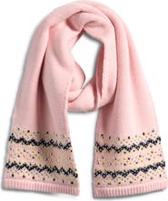 rag & bone Fallon Stud Fair Isle Wool Blend Scarf