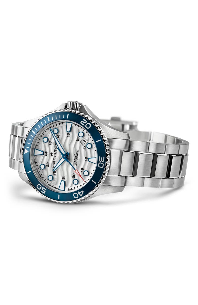 Hamilton Khaki Navy Scuba White Automatic Bracelet Watch, 40mm, Alternate, color, 