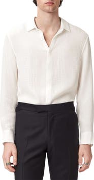 John Varvatos Vito Silk Jacquard Button-Up Shirt
