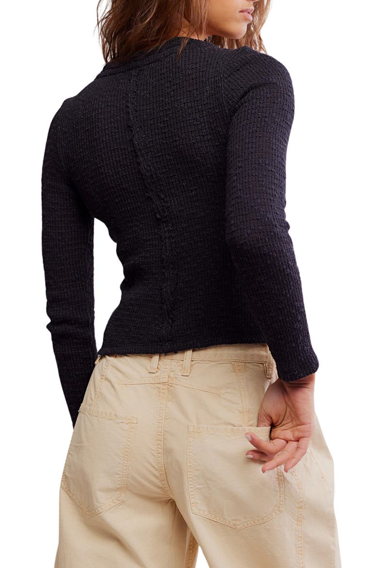 It's On Rib Cardigan, Alternate, color, BLACK