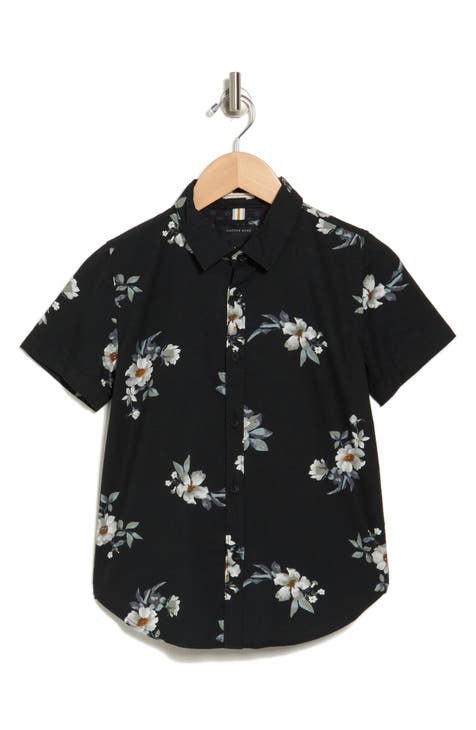 Kids' Floral Poplin Shirt Sleeve Button-Up Shirt (Big Kid)