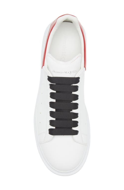 Alexander Mcqueen Leather Sneakers In Off White/chilli