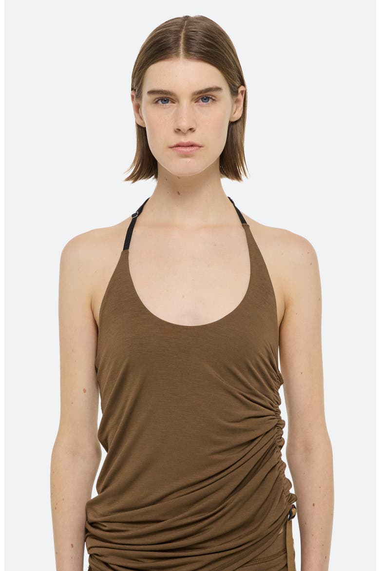 Harness Detail Knit Halter Top, Alternate, color, COCOA
