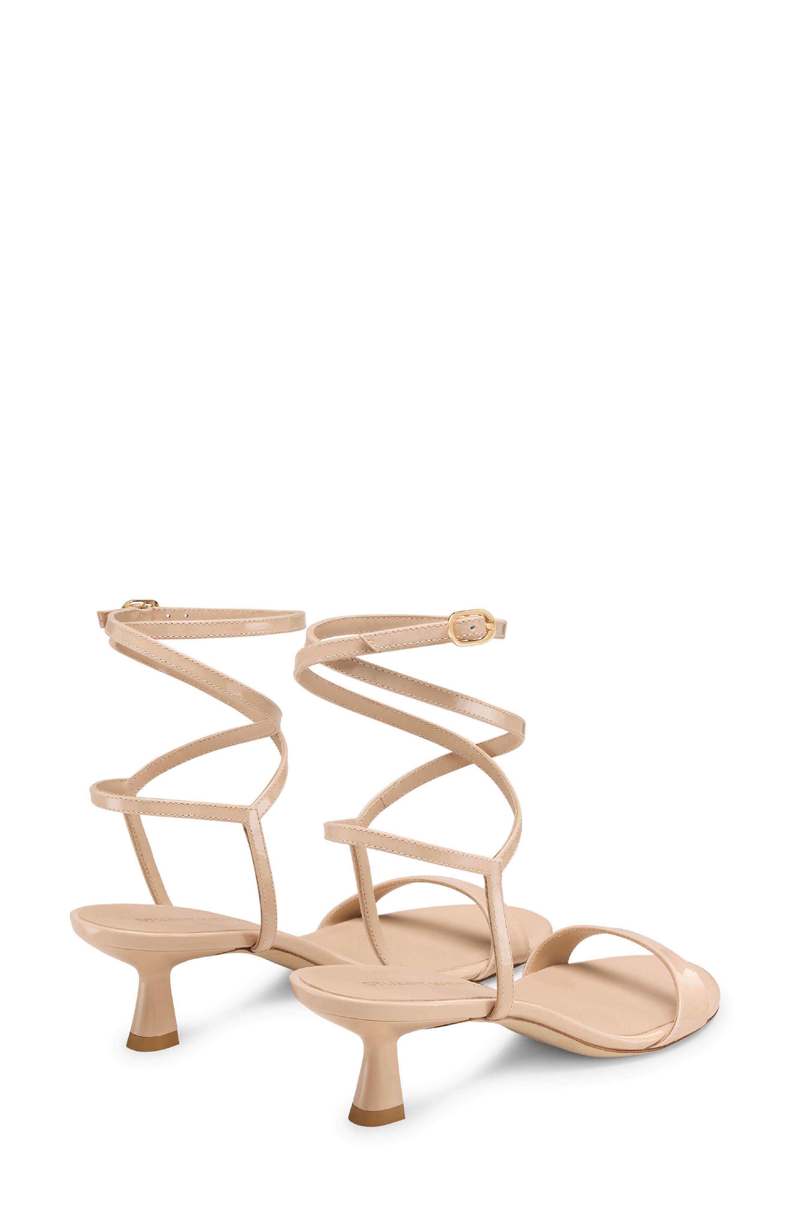 Nudist Wrap Sandal, Alternate, color, BARELY BEIGE