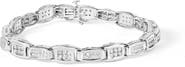 Haus of Brilliance 14K White Gold 2-1/2 Cttw Diamond Flared Links Tennis Bracelet