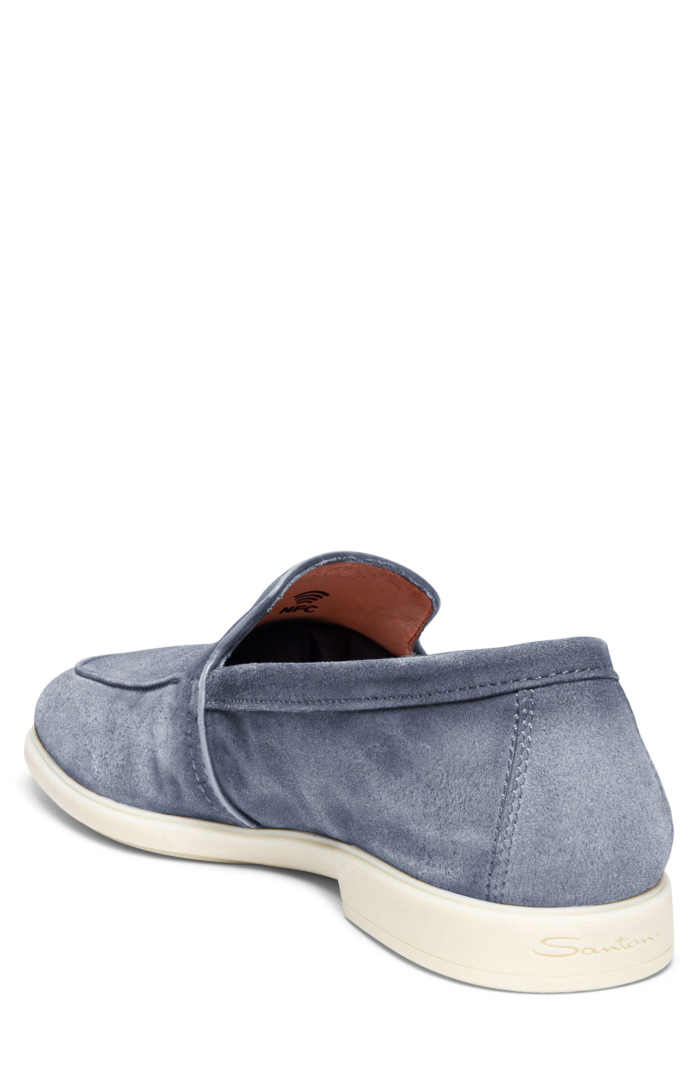 Santoni Malibu Loafer, Alternate, color, Grey