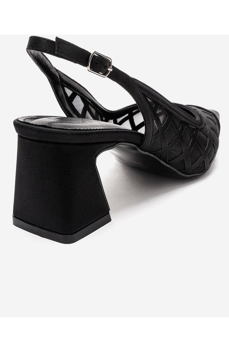 Prologue Shoes Alveron Block Heel Mesh Pump, Alternate, color, Black