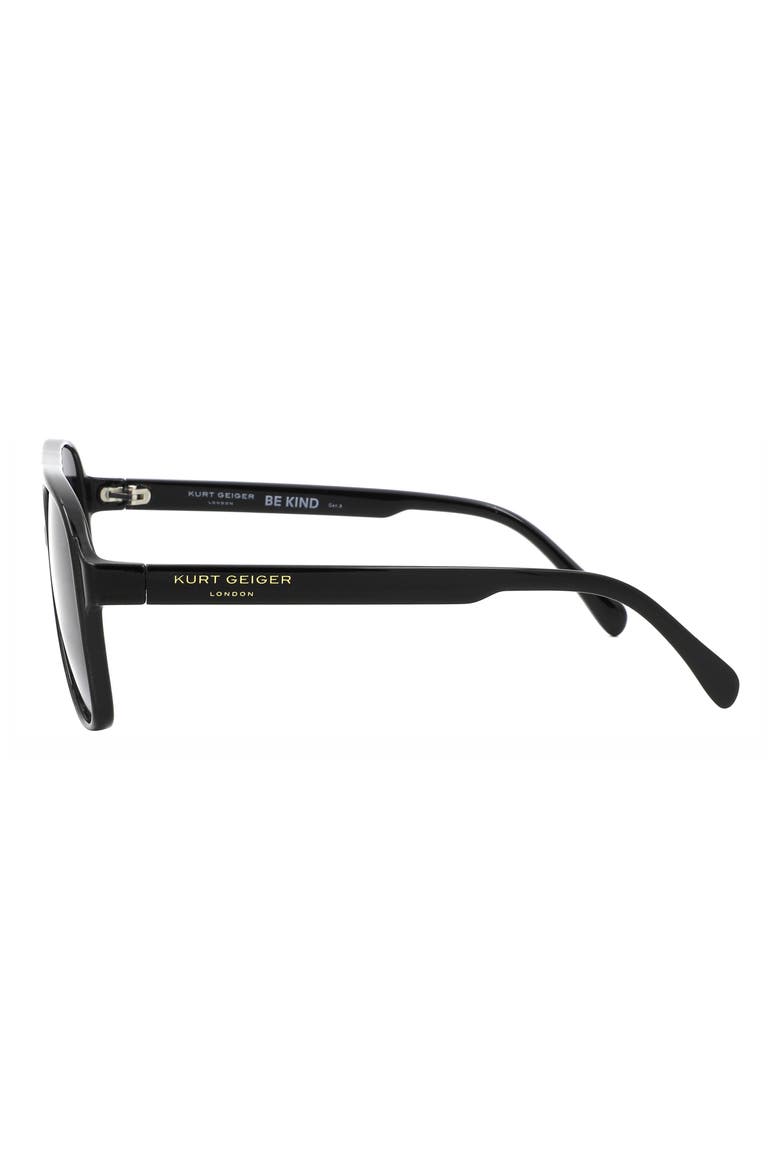 59mm Gradient Aviator Sunglasses, Alternate, color, SOLID BLACK