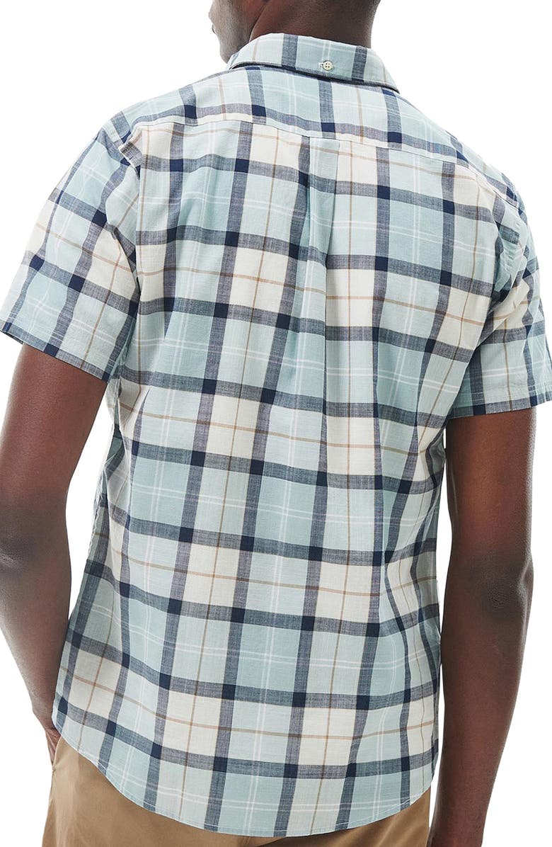 Barbour Delton Tailored Fit Plaid Short Sleeve Cotton Button-Down Shirt, Alternate, color,
