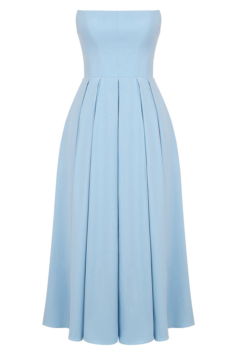 Audrey Strapless Fit & Flare Dress, Alternate, color, CINDERELLA BLUE