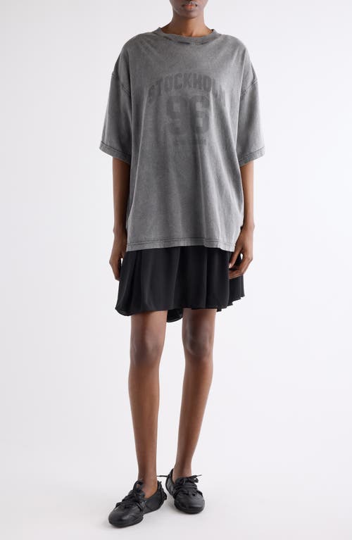 Acne Studios Ennie College Layered T-shirt Dress Set In Gray