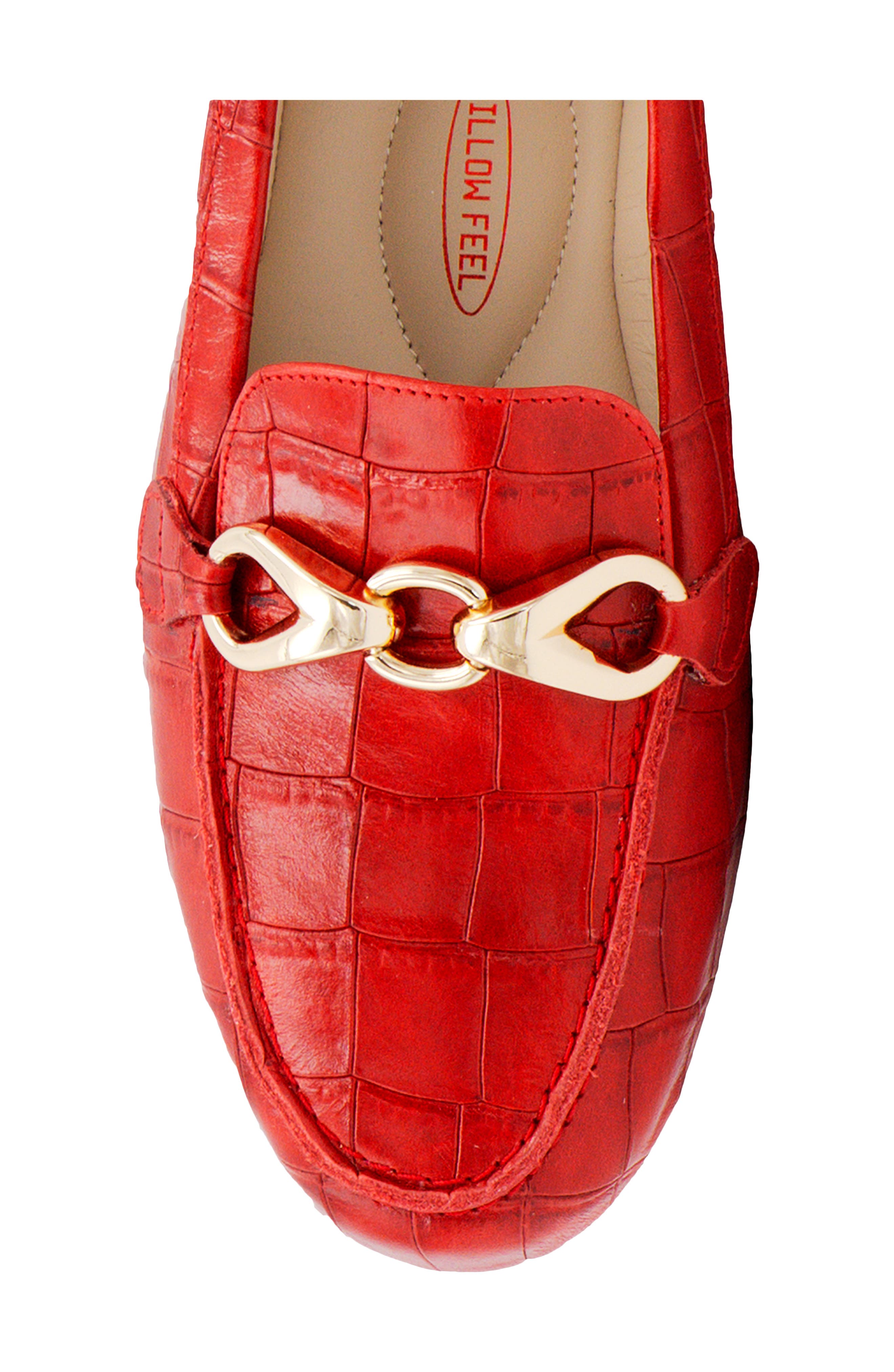 Decano Croc Embossed Loafer, Alternate, color, ROSSO COCCO BENGALI