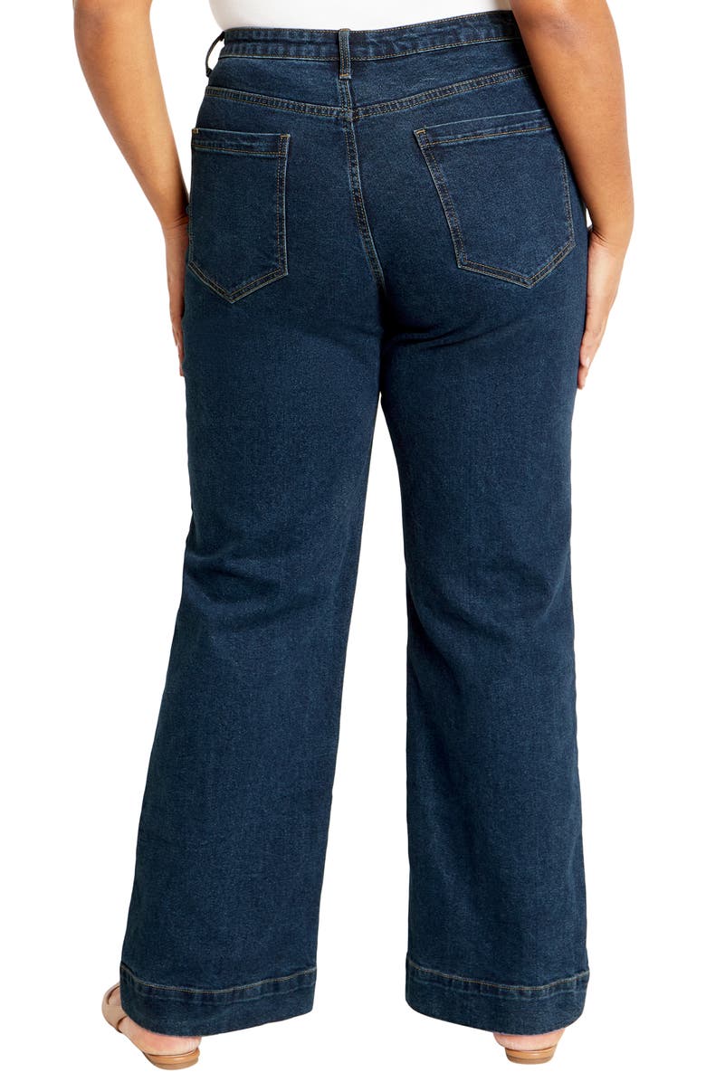 City Chic Amber Patch Pocket Flare Jeans, Alternate, color,