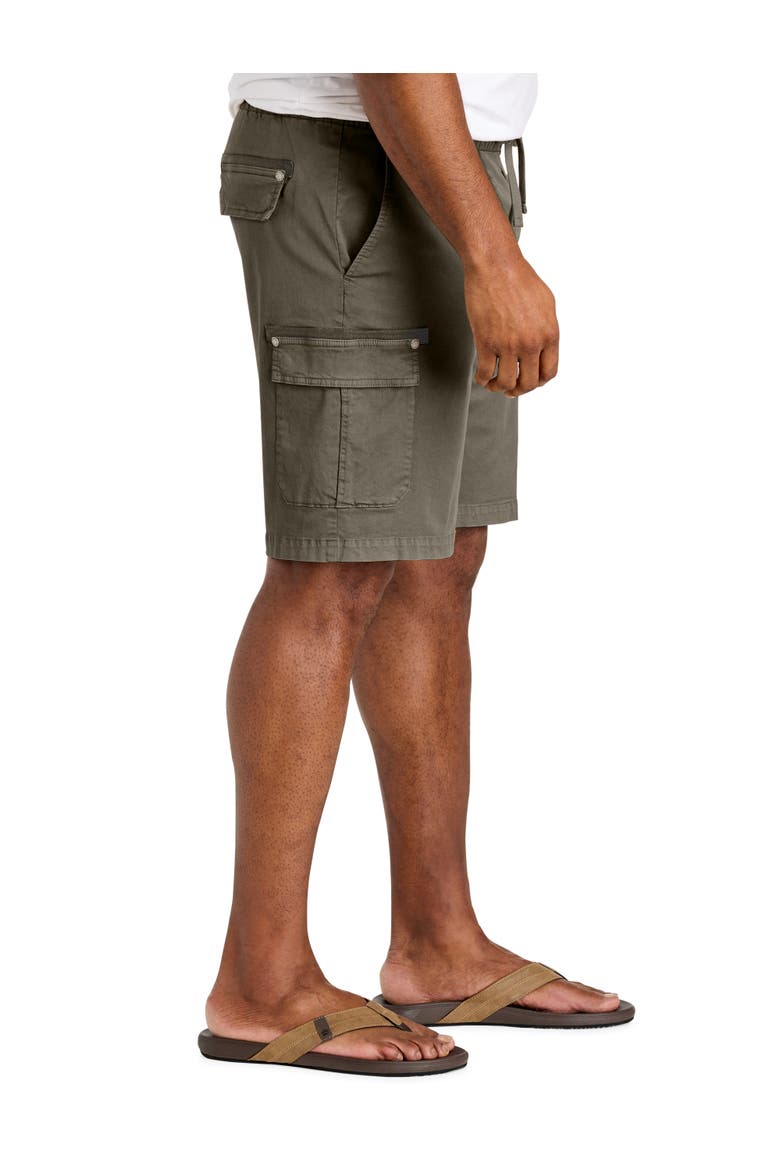 Big & Tall Athletic Fit Drawstring Cargo Shorts, Alternate, color, FADED MOSS