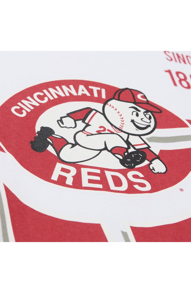 Mitchell & Ness Men's Mitchell & Ness White Cincinnati Reds Cooperstown Collection Team Origins Premium T-Shirt, Alternate, color, 