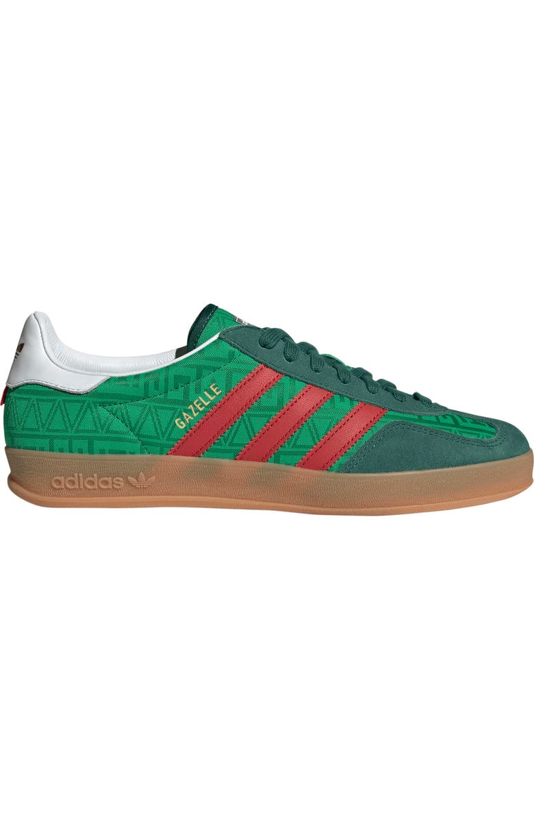 adidas Gazelle Indoor Sneaker, Alternate, color, Green/ Better Scarlet/ Green