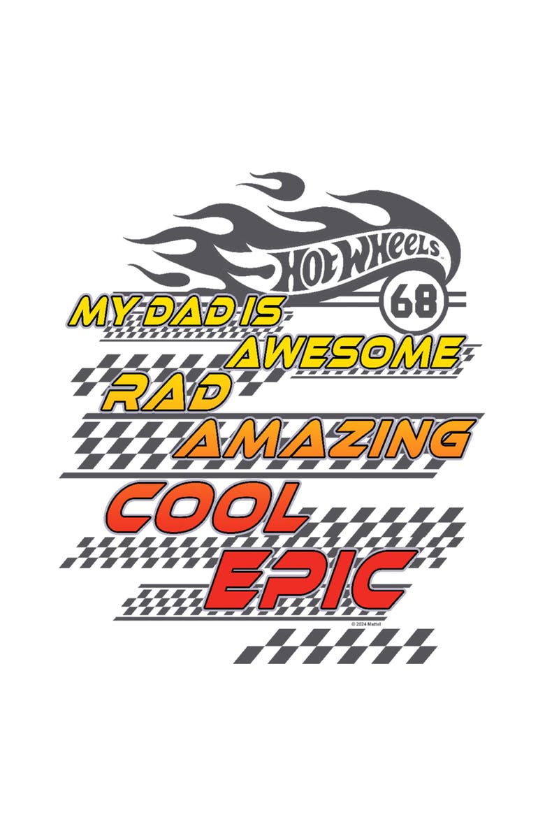 Hot Wheels Men's Hot Wheels My Dad Is Awesome Graphic T-Shirt, Alternate, color, White