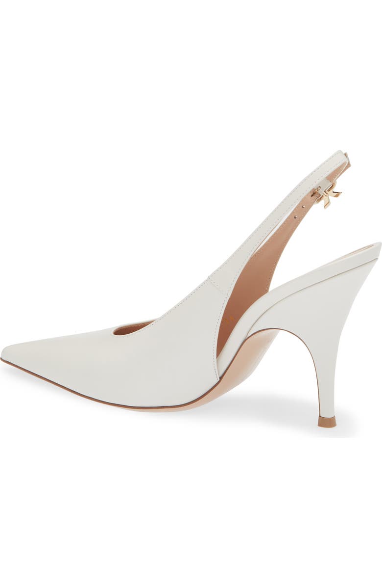 Gianvito Rossi Pointed Toe Slingback Pump, Alternate, color, Offwhite
